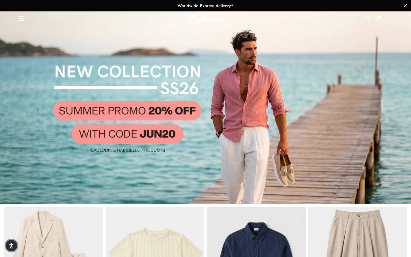Nohow homepage screenshot