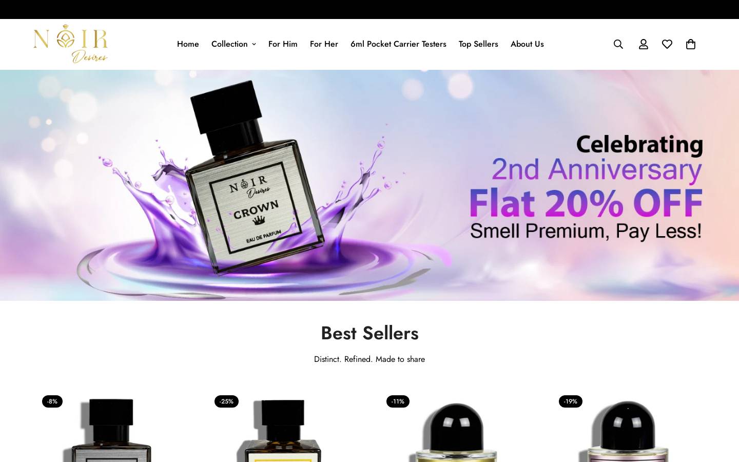 noirdesires.com homepage screenshot