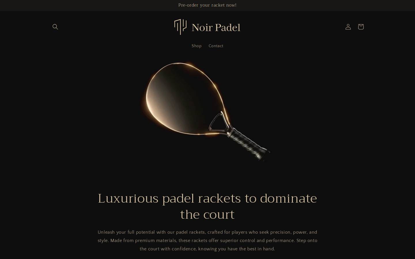 noirpadel.com homepage screenshot