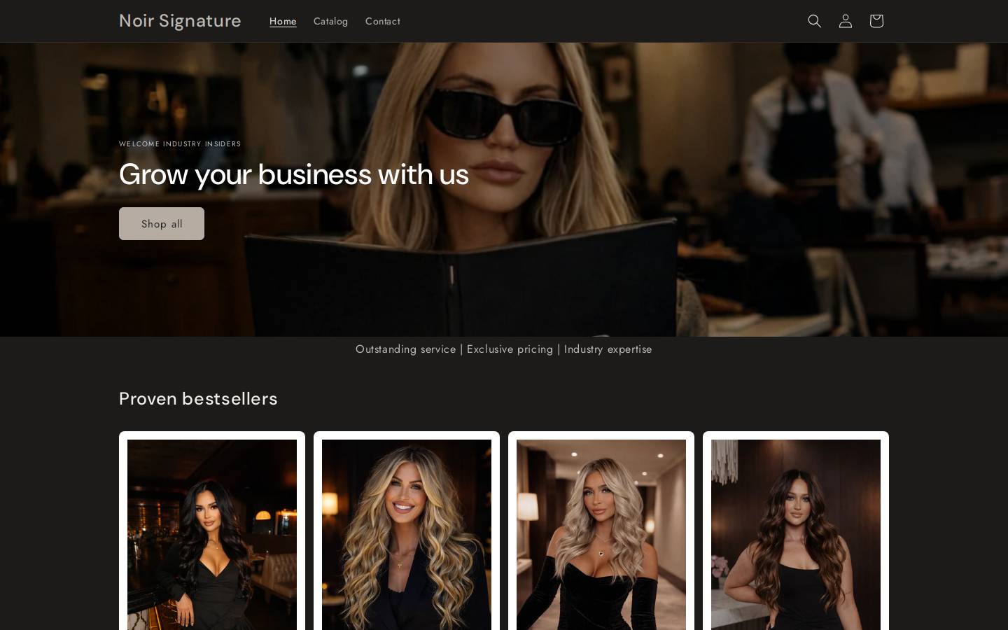 noirsignature.com homepage screenshot