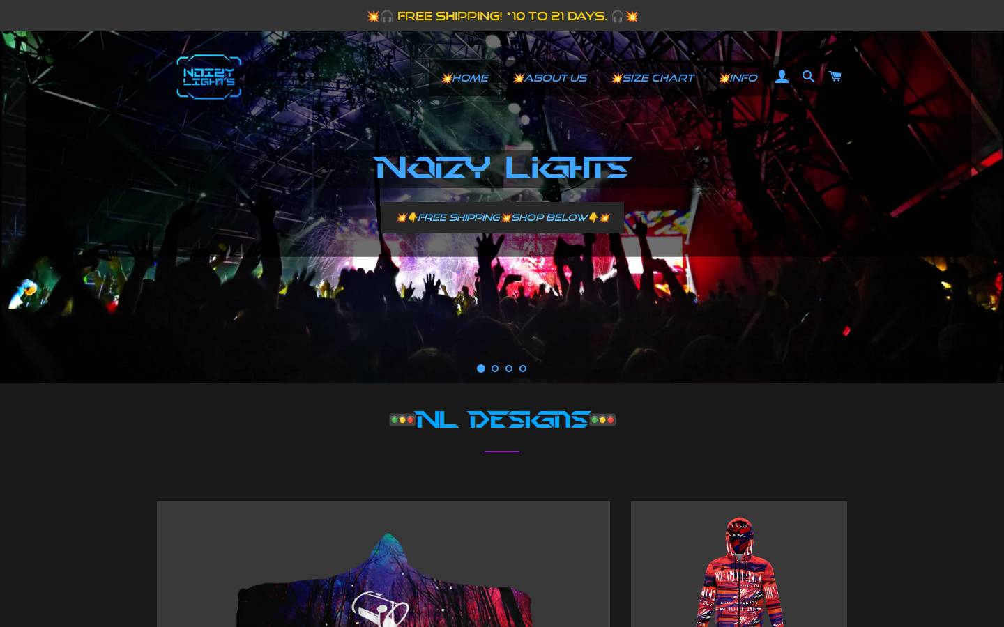 noizylights.com homepage screenshot