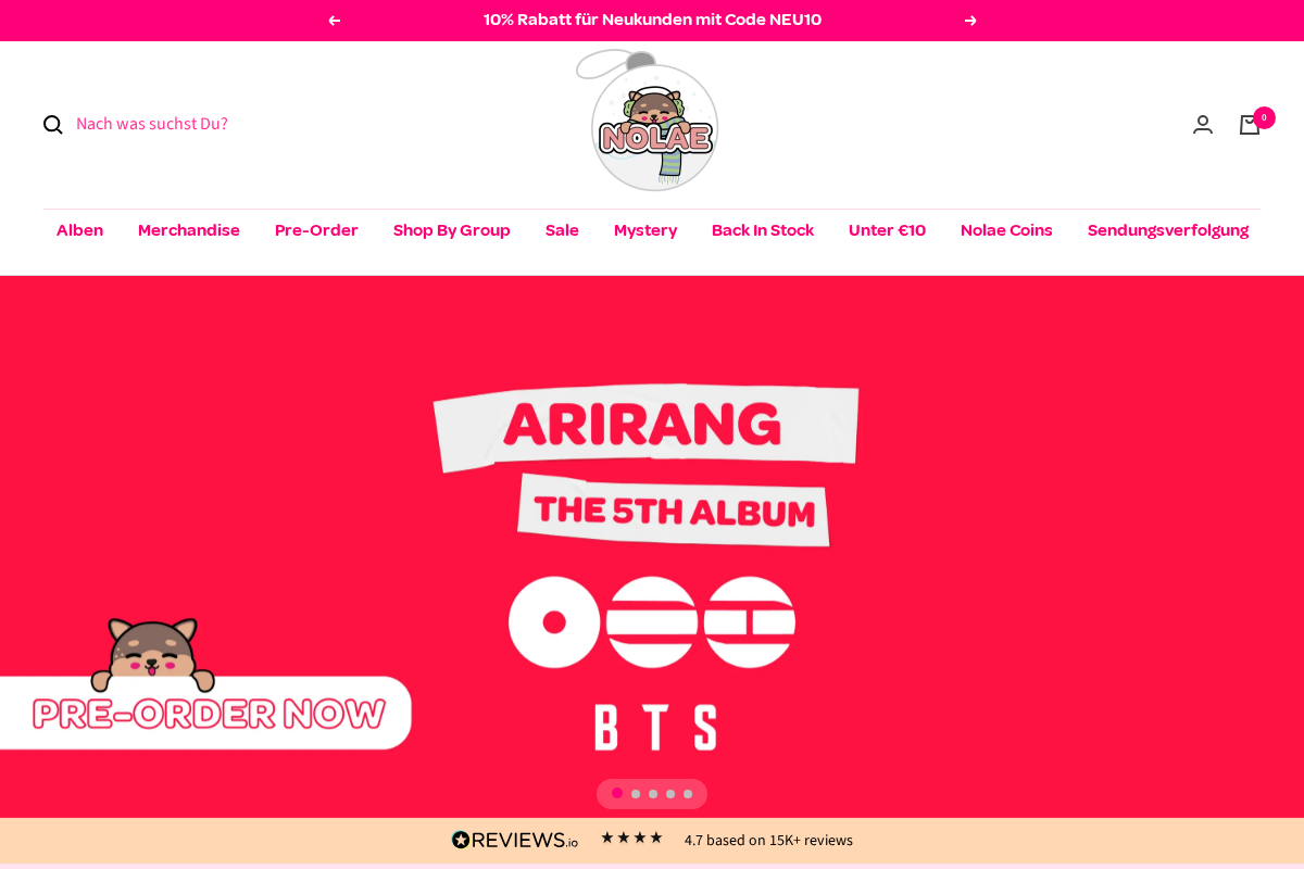 Nolae homepage screenshot