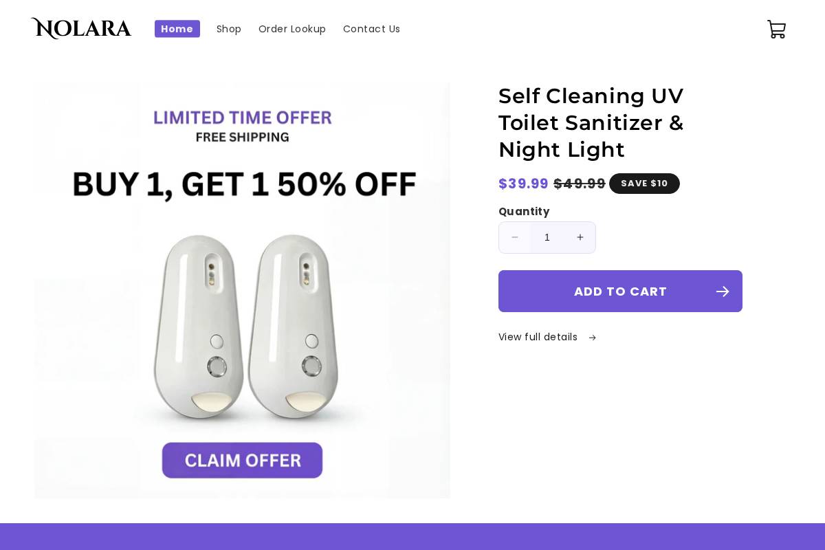 nolara.shop homepage screenshot