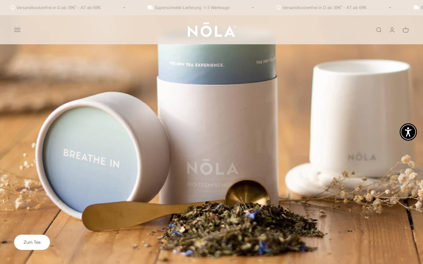 nolatea.com homepage screenshot