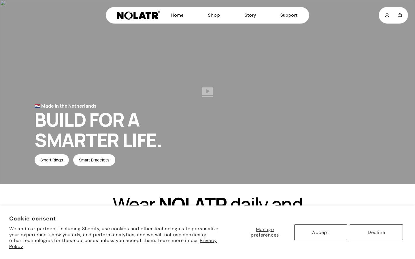 Nolatr homepage screenshot