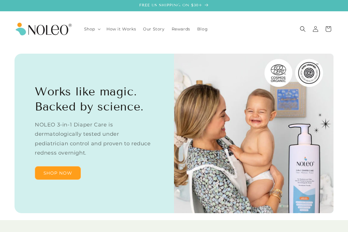 NOLEO homepage screenshot