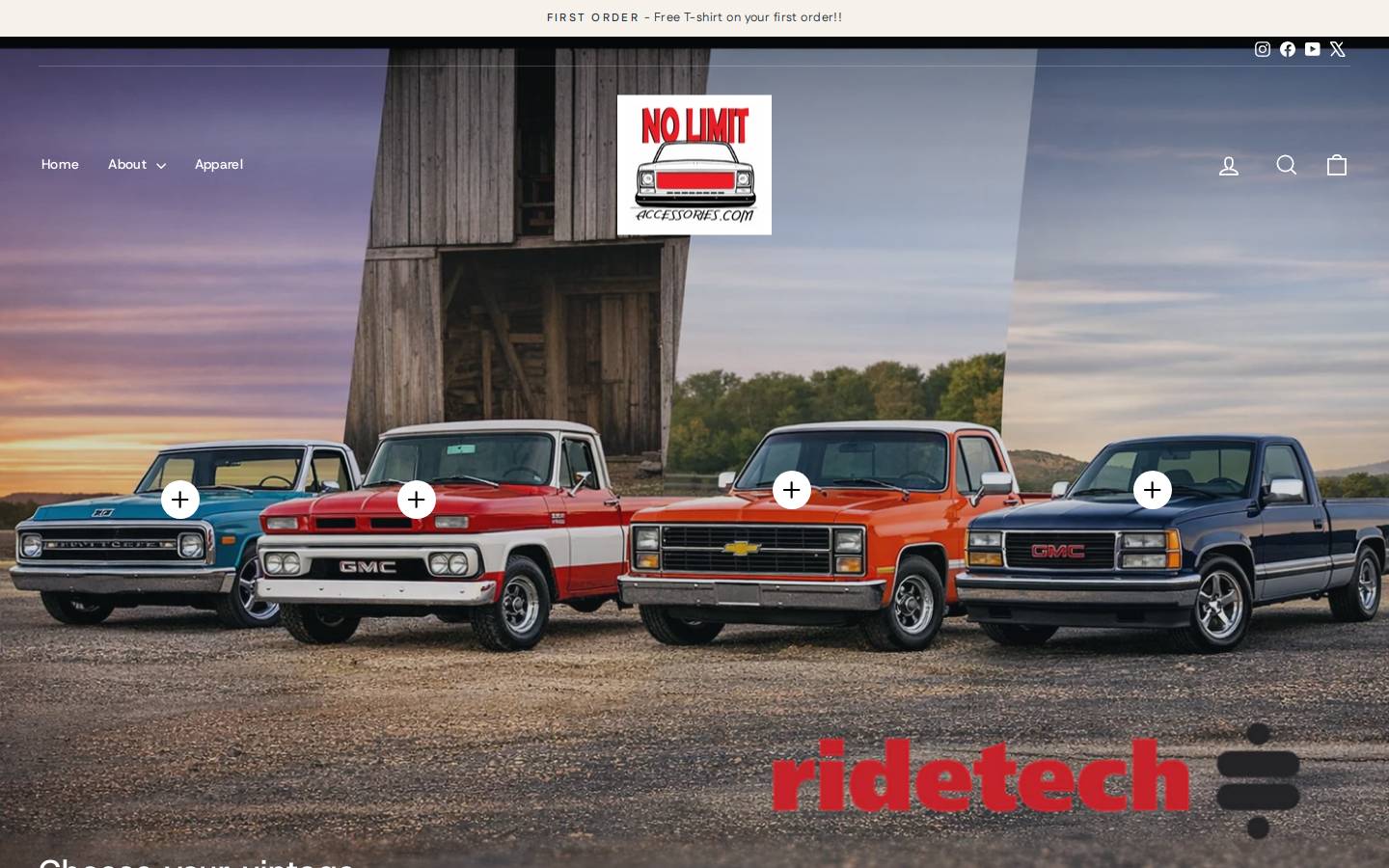 nolimitaccessories.com homepage screenshot