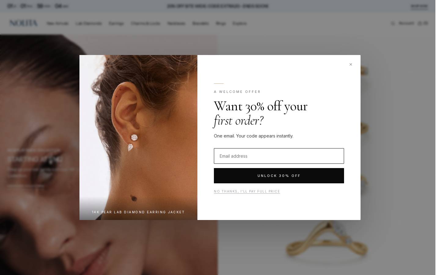 nolitadiamonds.com homepage screenshot