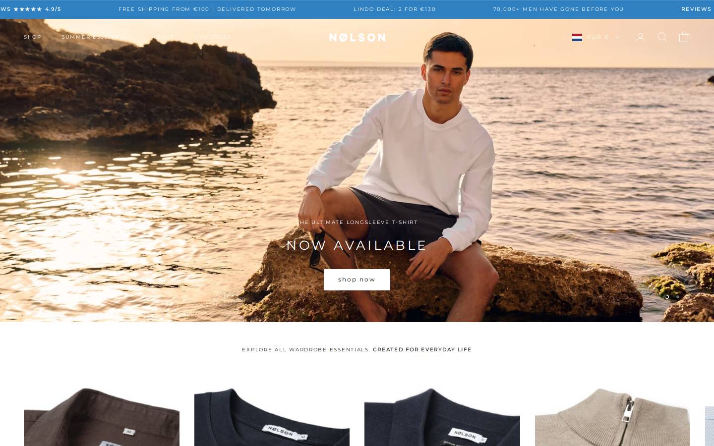 NØLSON homepage screenshot