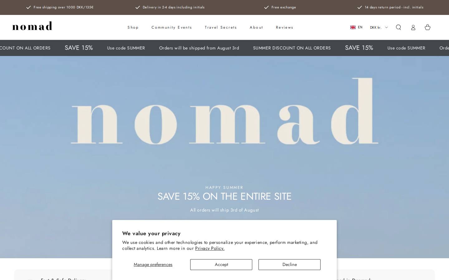 Nomadcph homepage screenshot