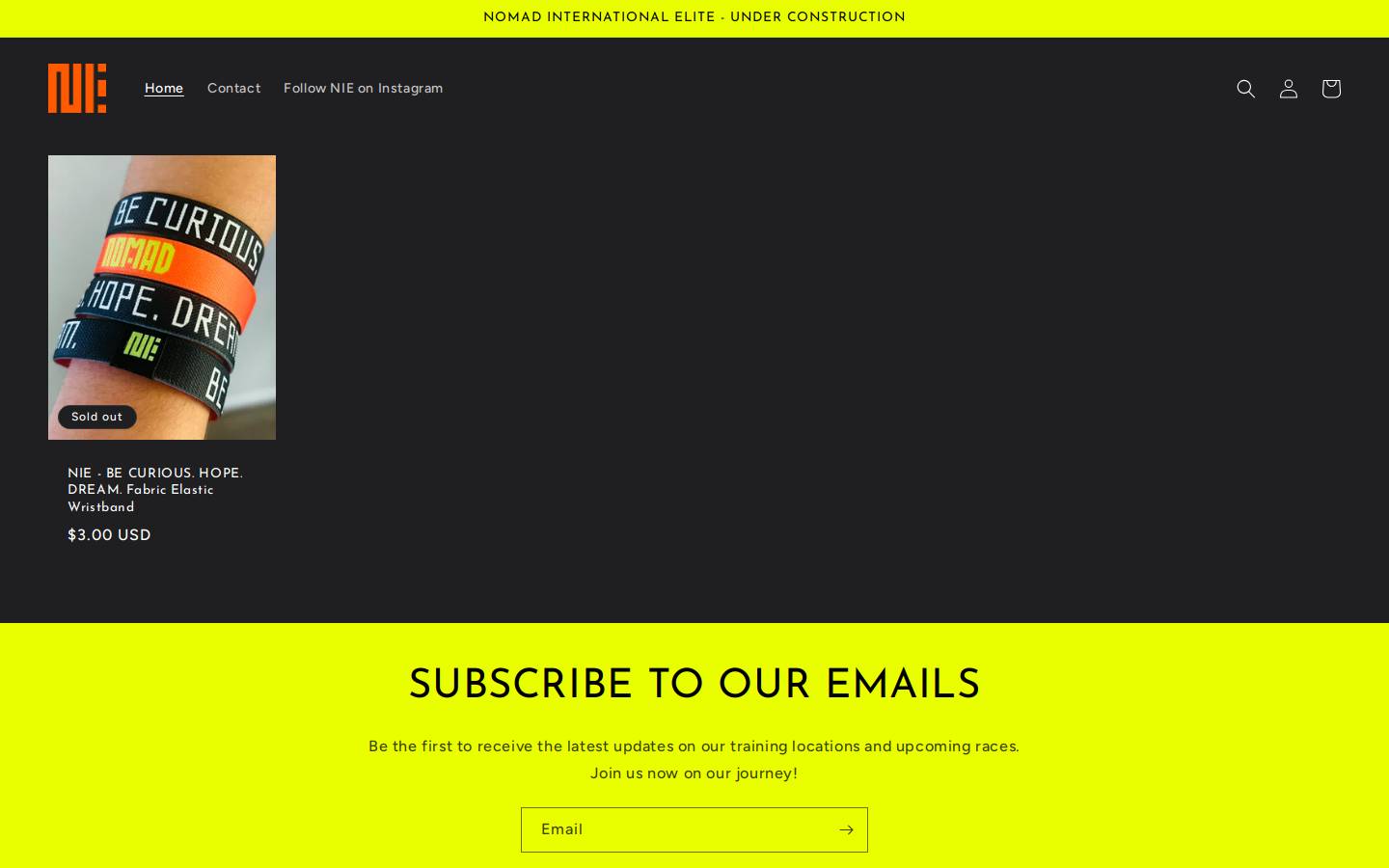 nomadelite.store homepage screenshot