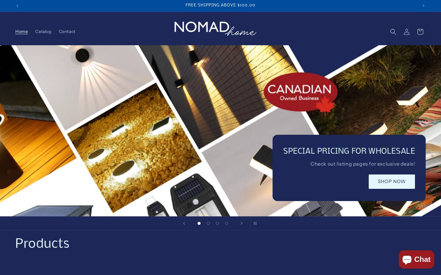 nomadglobal.com homepage screenshot