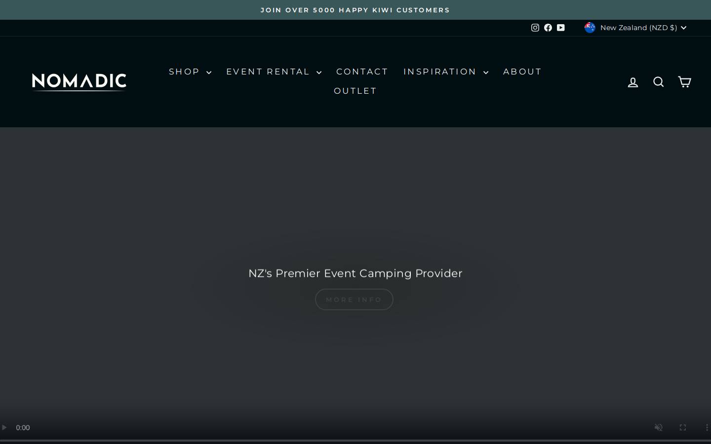 nomadic.co.nz homepage screenshot