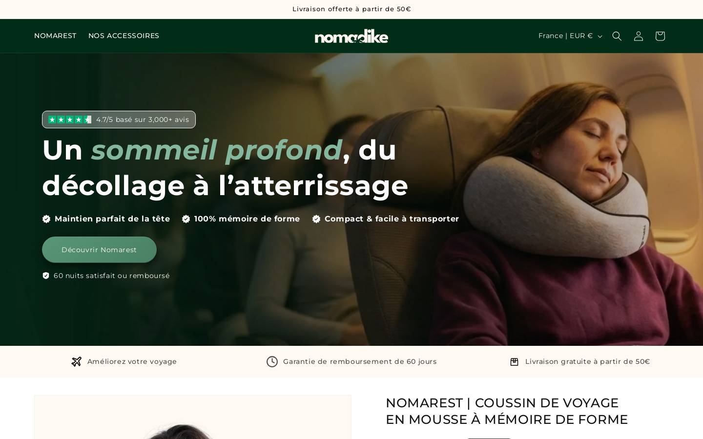 Nomadike homepage screenshot