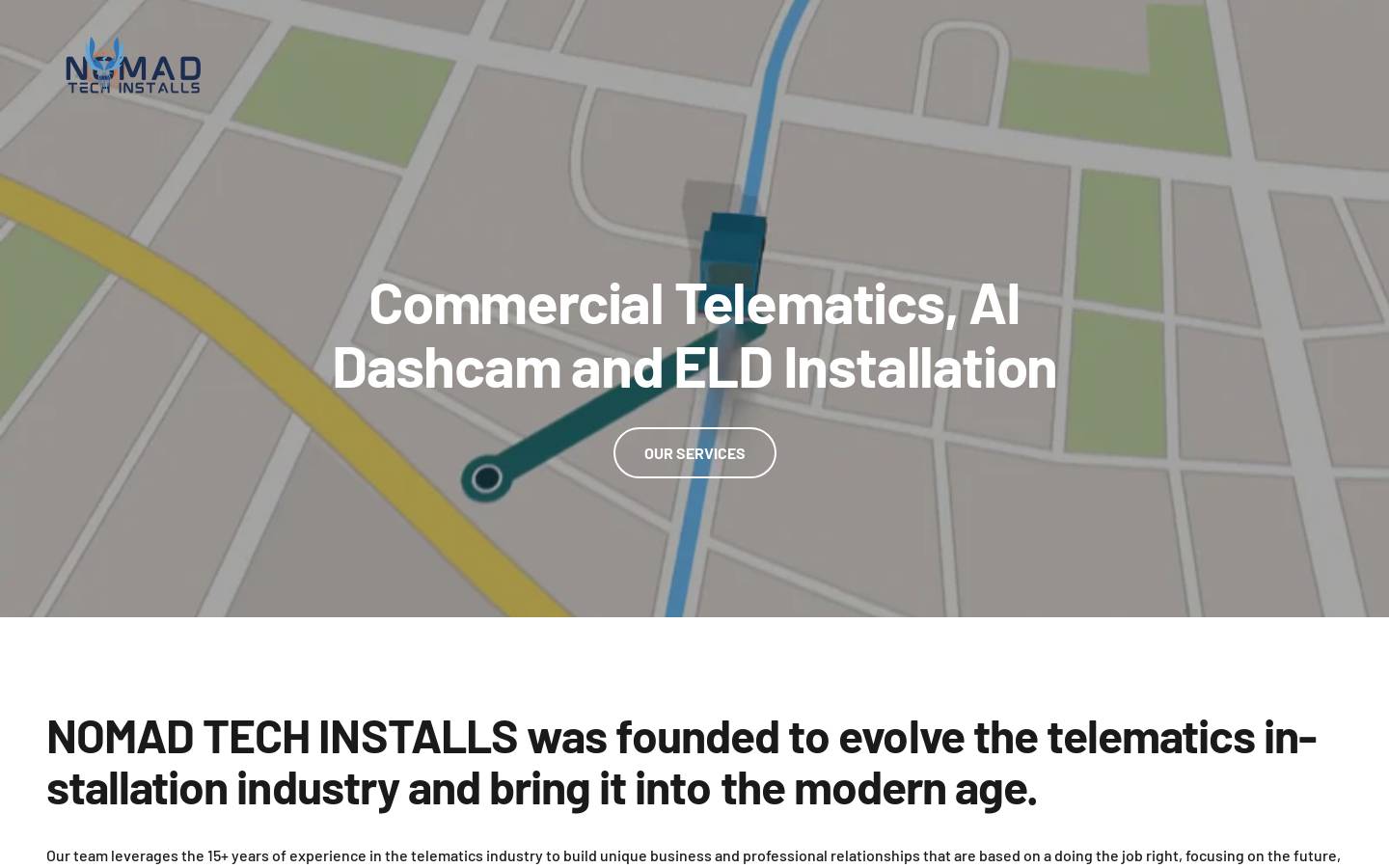 nomadtechinstalls.com homepage screenshot