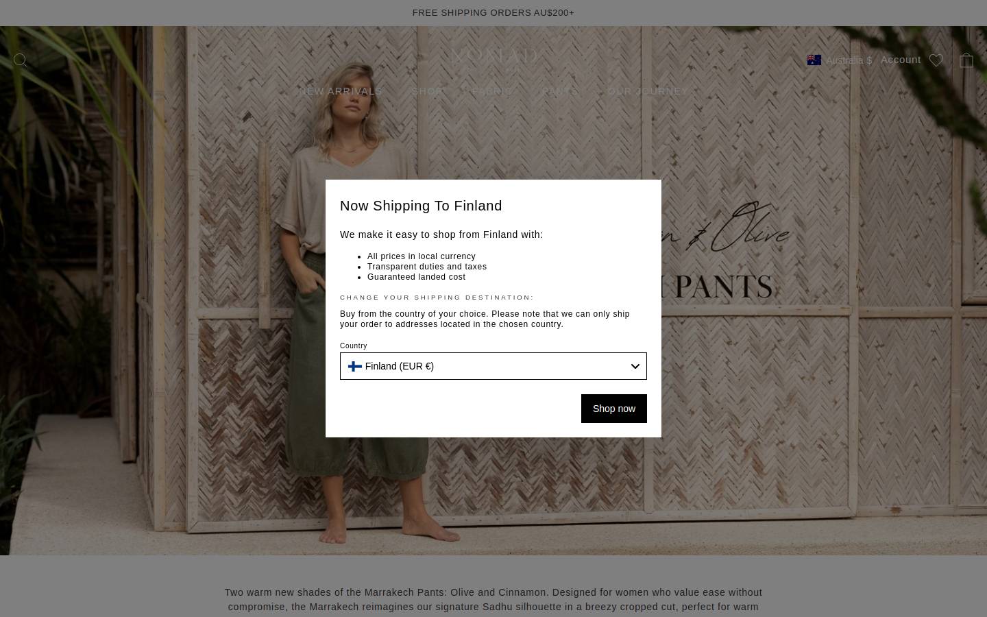 Nomadthelabel homepage screenshot