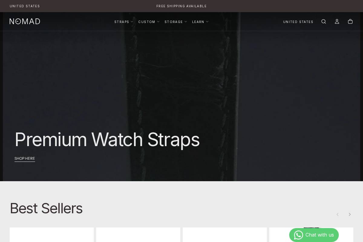 nomadwatchworksid.com homepage screenshot