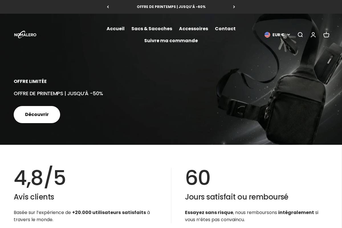 Nomalero homepage screenshot