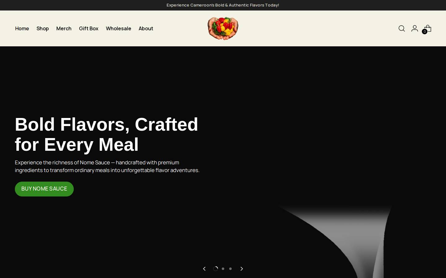 nomesauce.com homepage screenshot