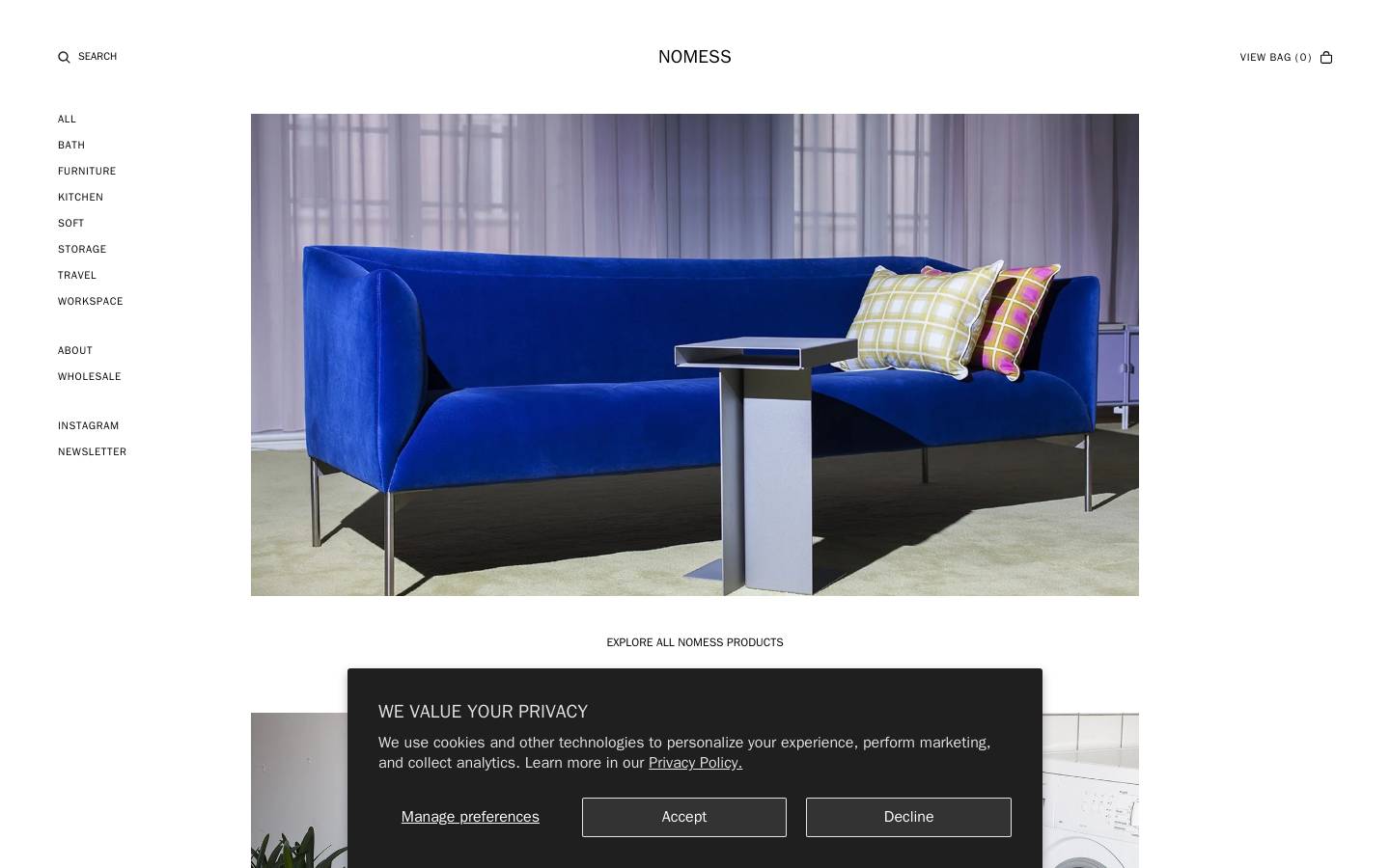 nomess.com homepage screenshot