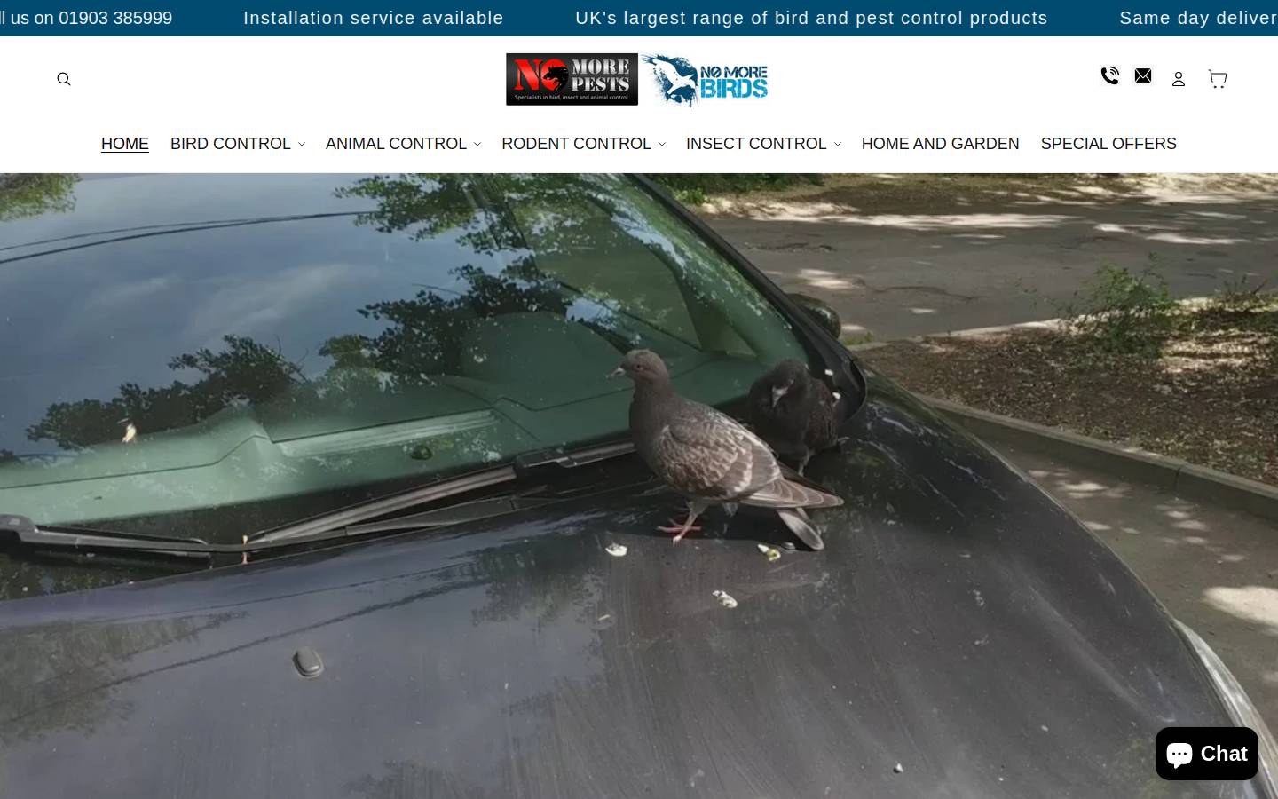 nomore-pests.co.uk homepage screenshot
