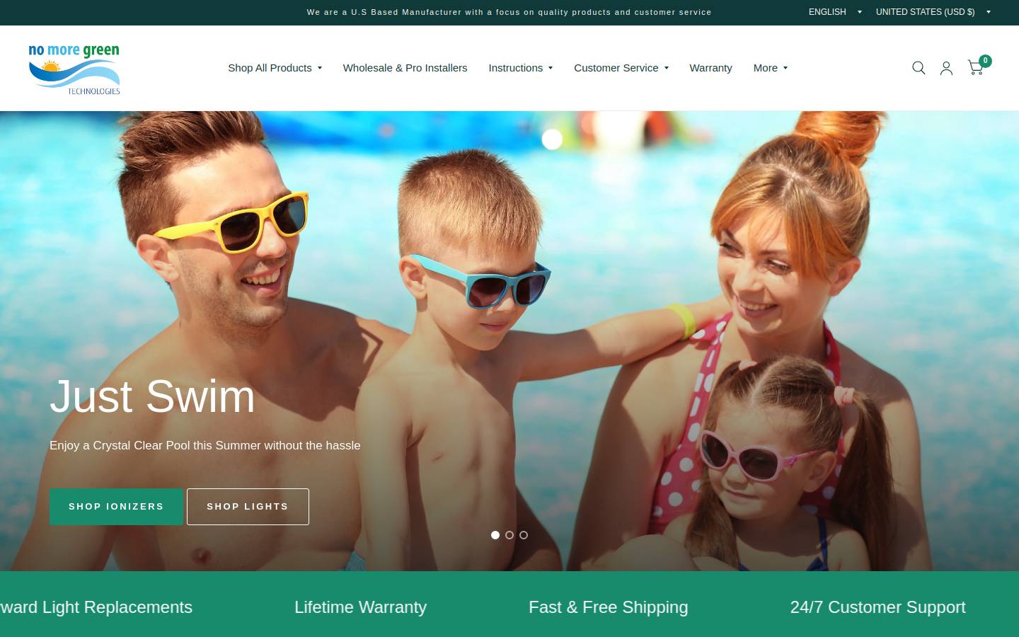 nomoregreen.com homepage screenshot