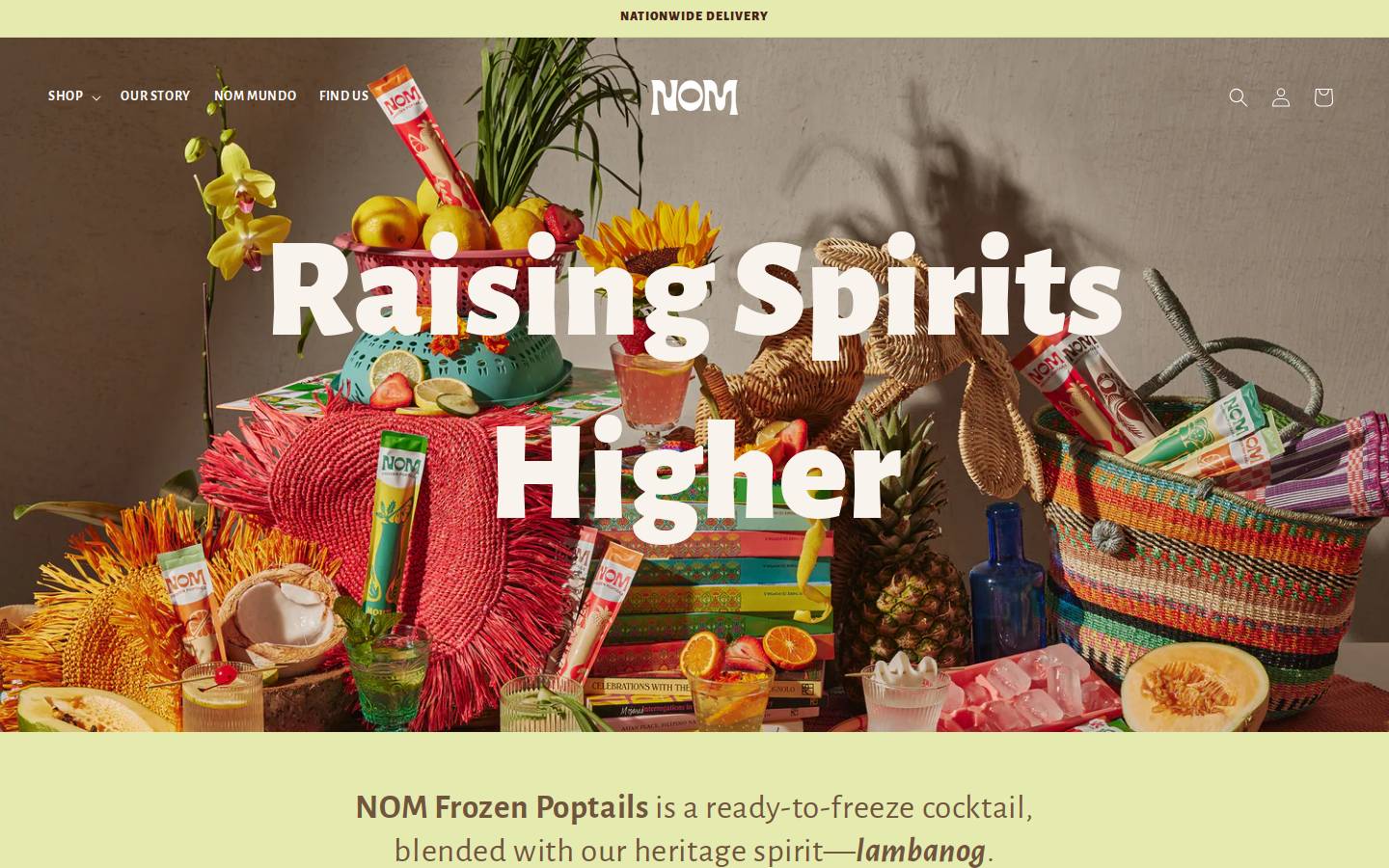 nompoptails.com homepage screenshot