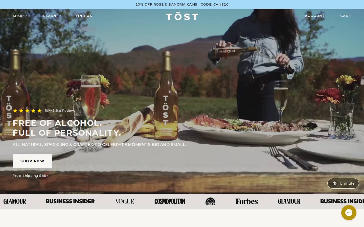 nonalcoholbeverage.com homepage screenshot