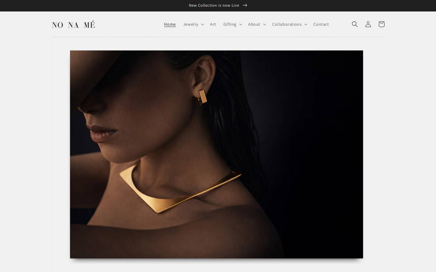 nonamejewelry.in homepage screenshot