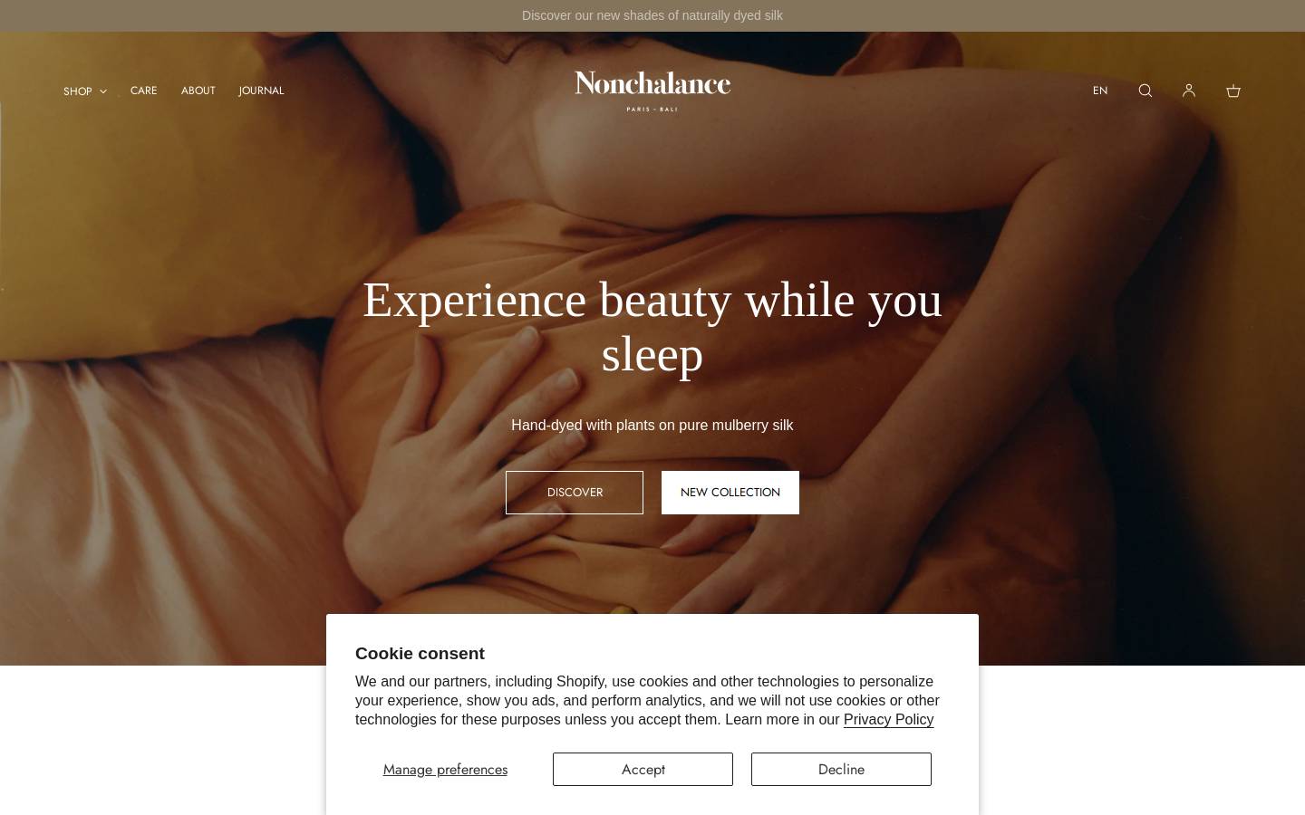 nonchalanceparis.fr homepage screenshot