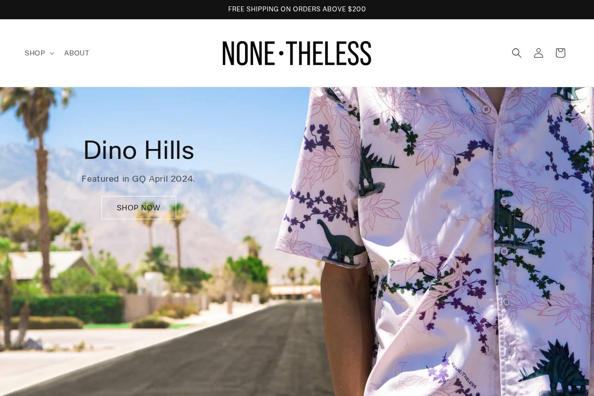 none-theless.com homepage screenshot