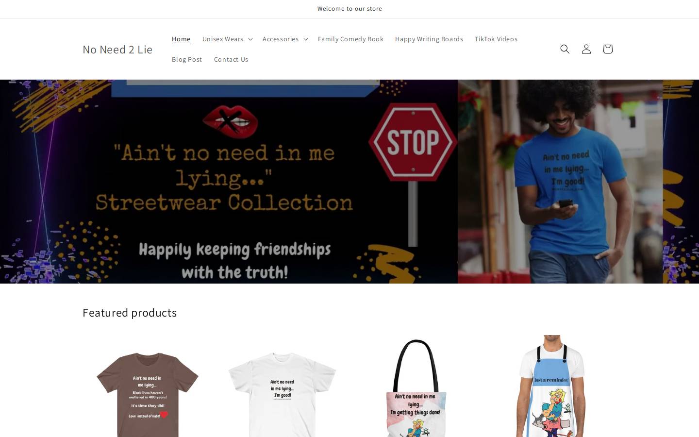 noneed2lie.com homepage screenshot