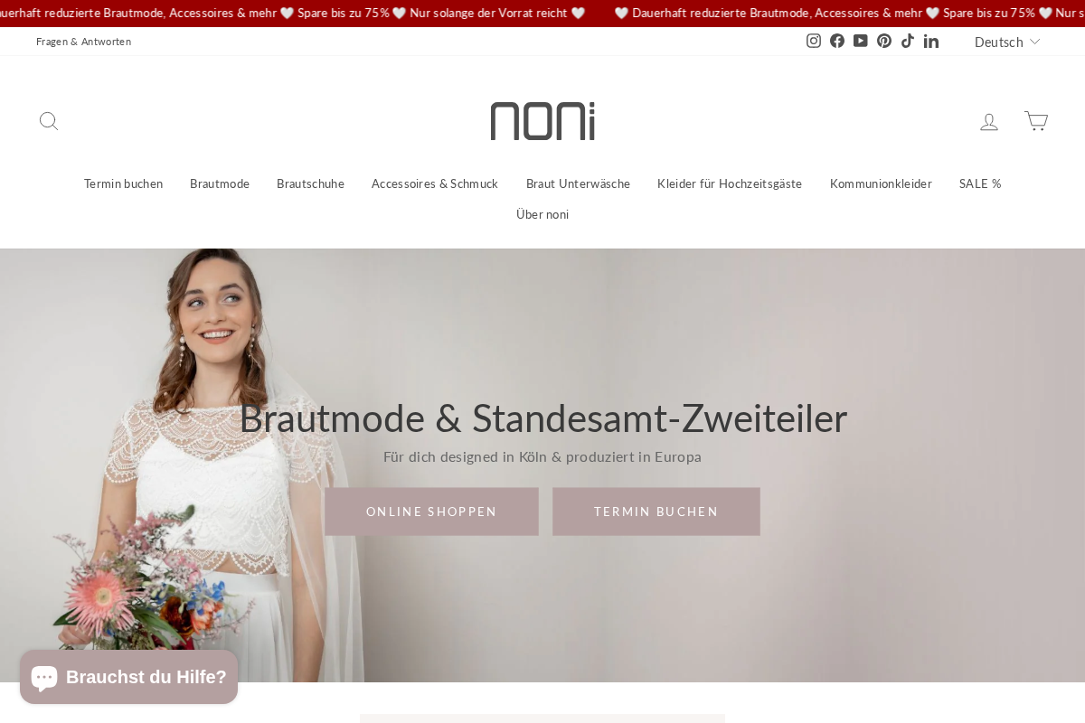 noni-mode.de homepage screenshot