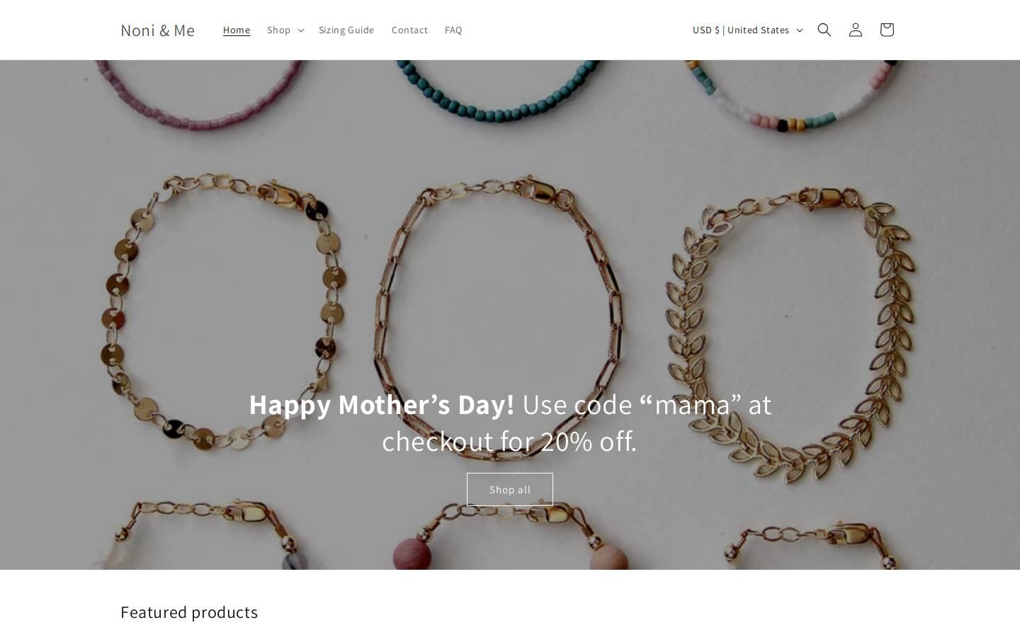 noniandme.com homepage screenshot