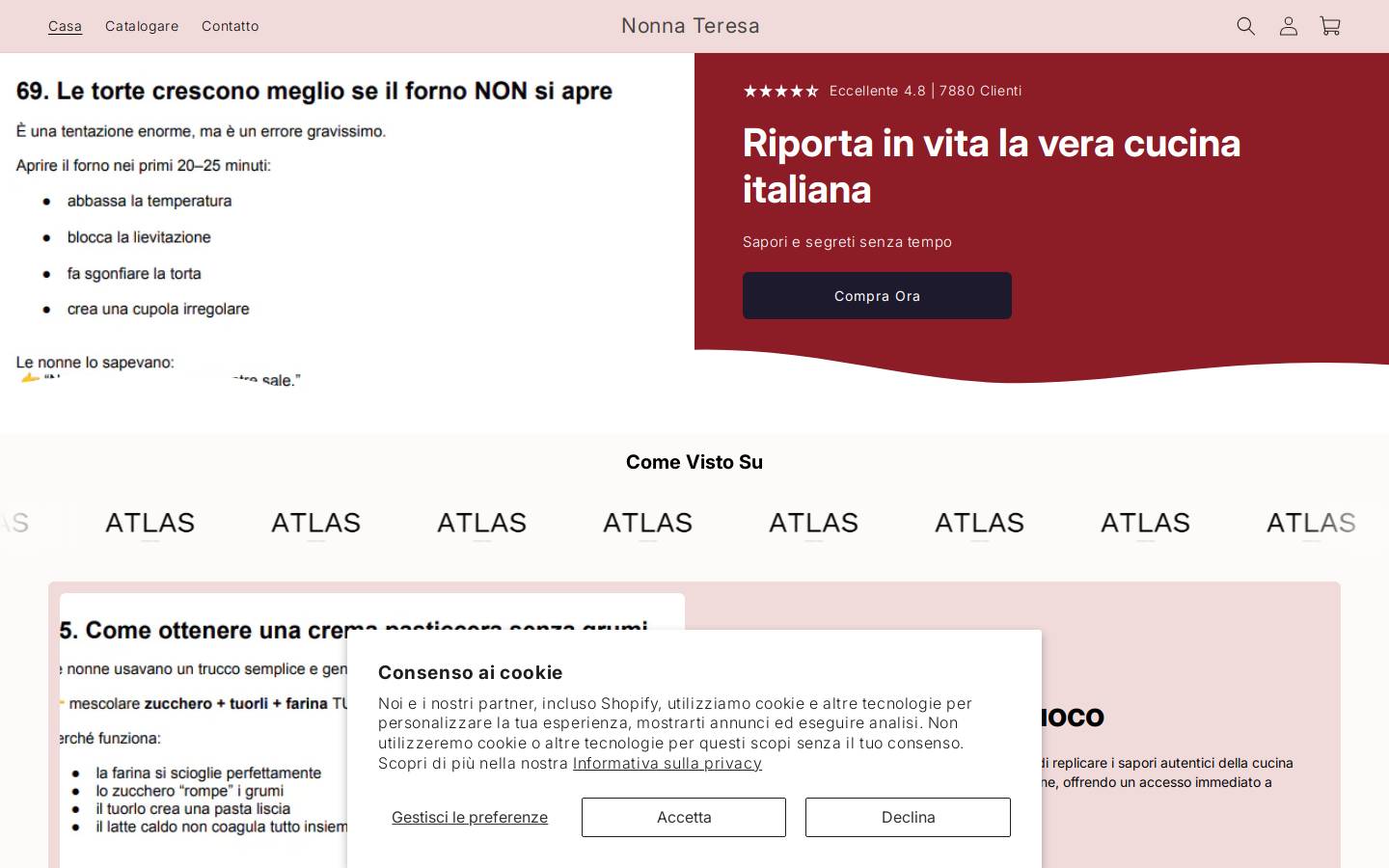 nonna.info homepage screenshot