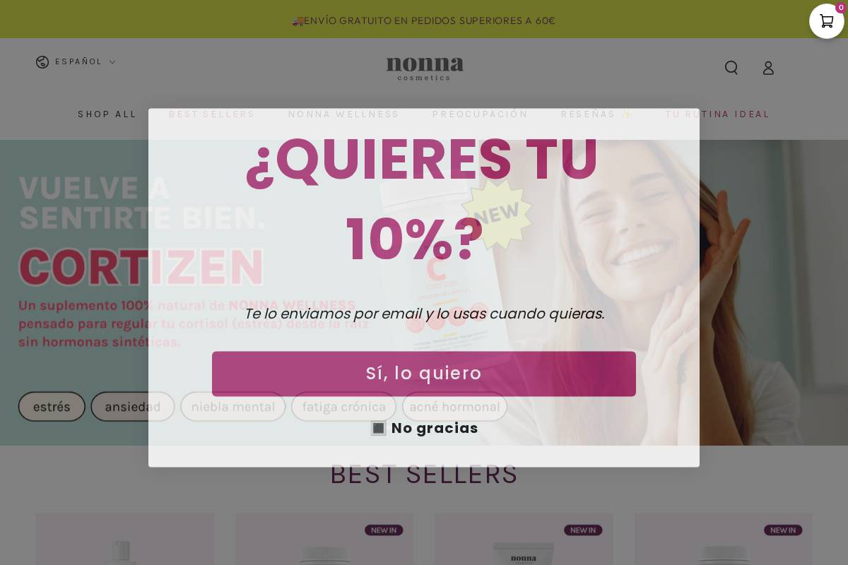 nonnacosmetics.com homepage screenshot