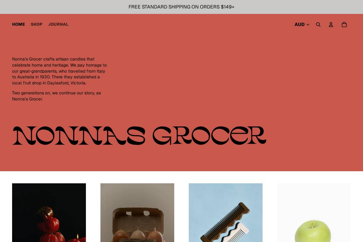 nonnasgrocer.com homepage screenshot