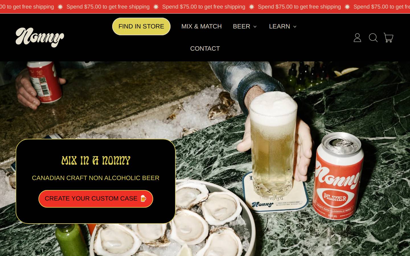 nonny.beer homepage screenshot