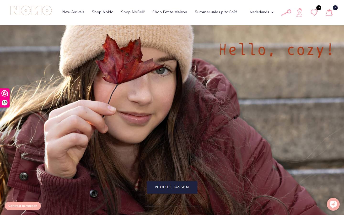 nono-kidswear.nl homepage screenshot