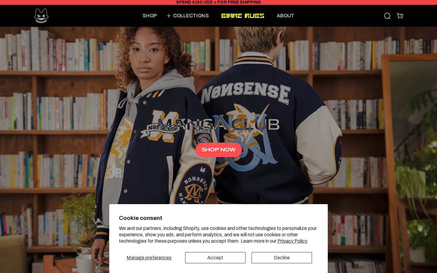 nonsense.com homepage screenshot