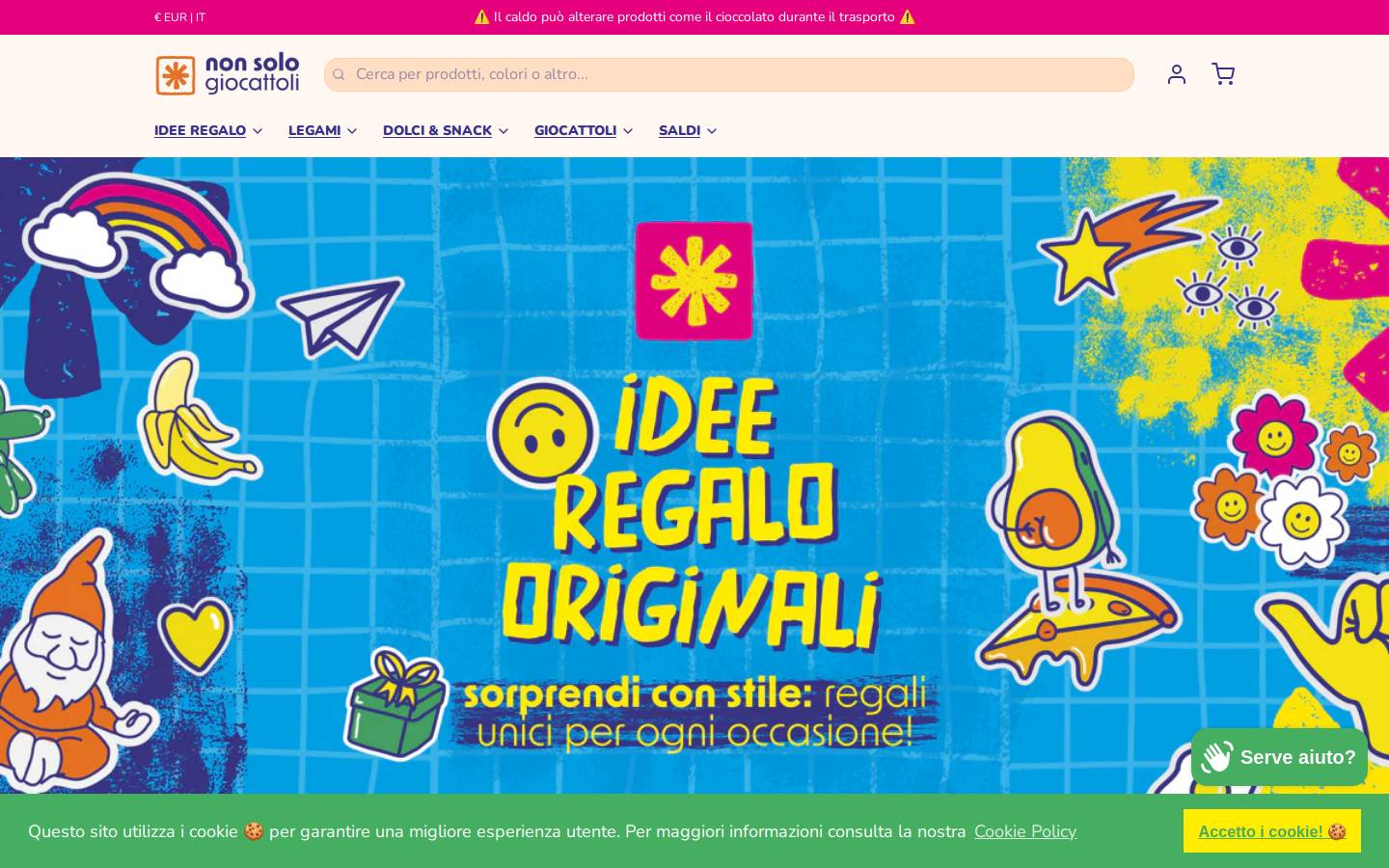 nonsologiocattoli.com homepage screenshot