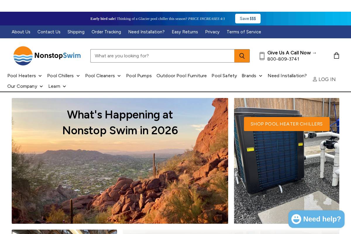 Nonstop Swim homepage screenshot