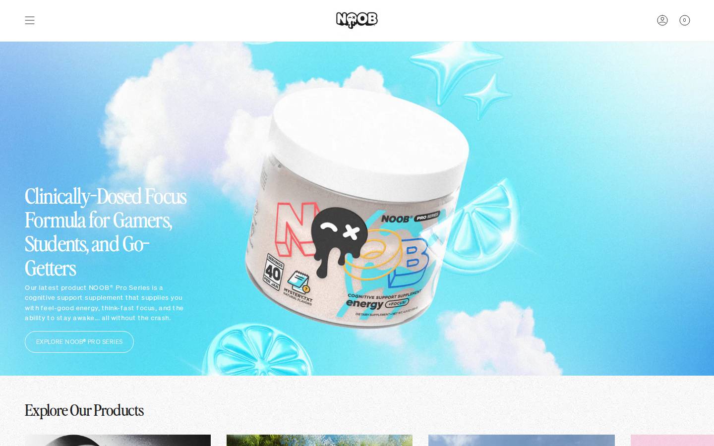 noobenergy.com homepage screenshot