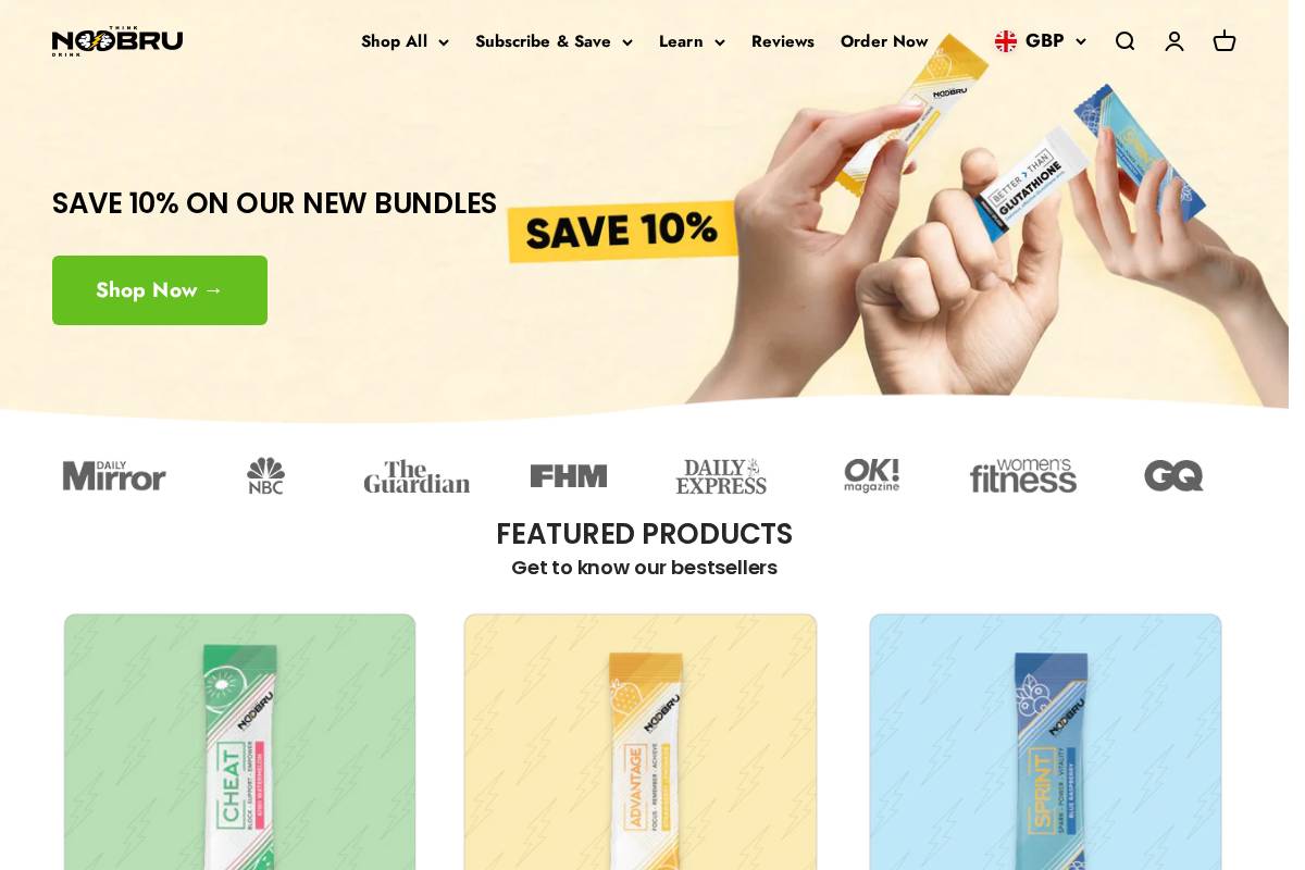 Noobru.com homepage screenshot