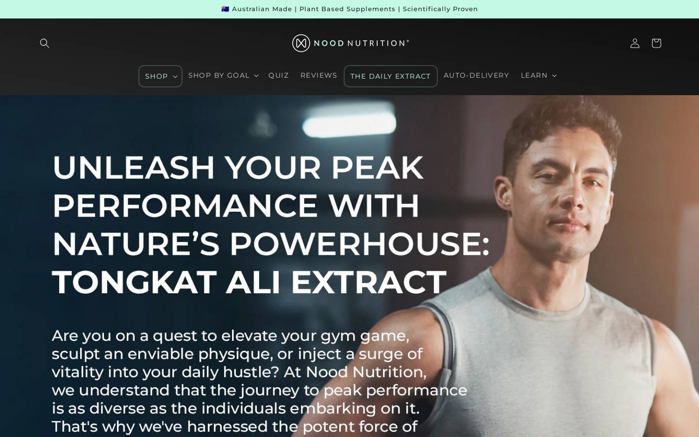 Nood Nutrition homepage screenshot