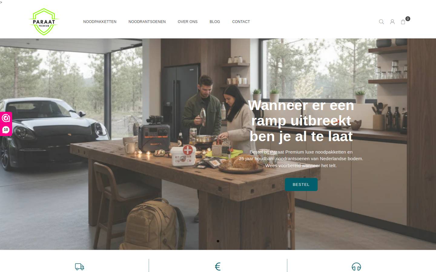 noodpakketten.org homepage screenshot