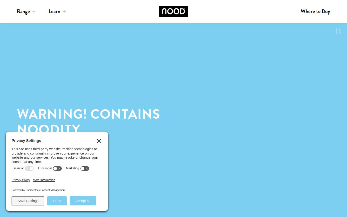 NOOD Pet Food homepage screenshot