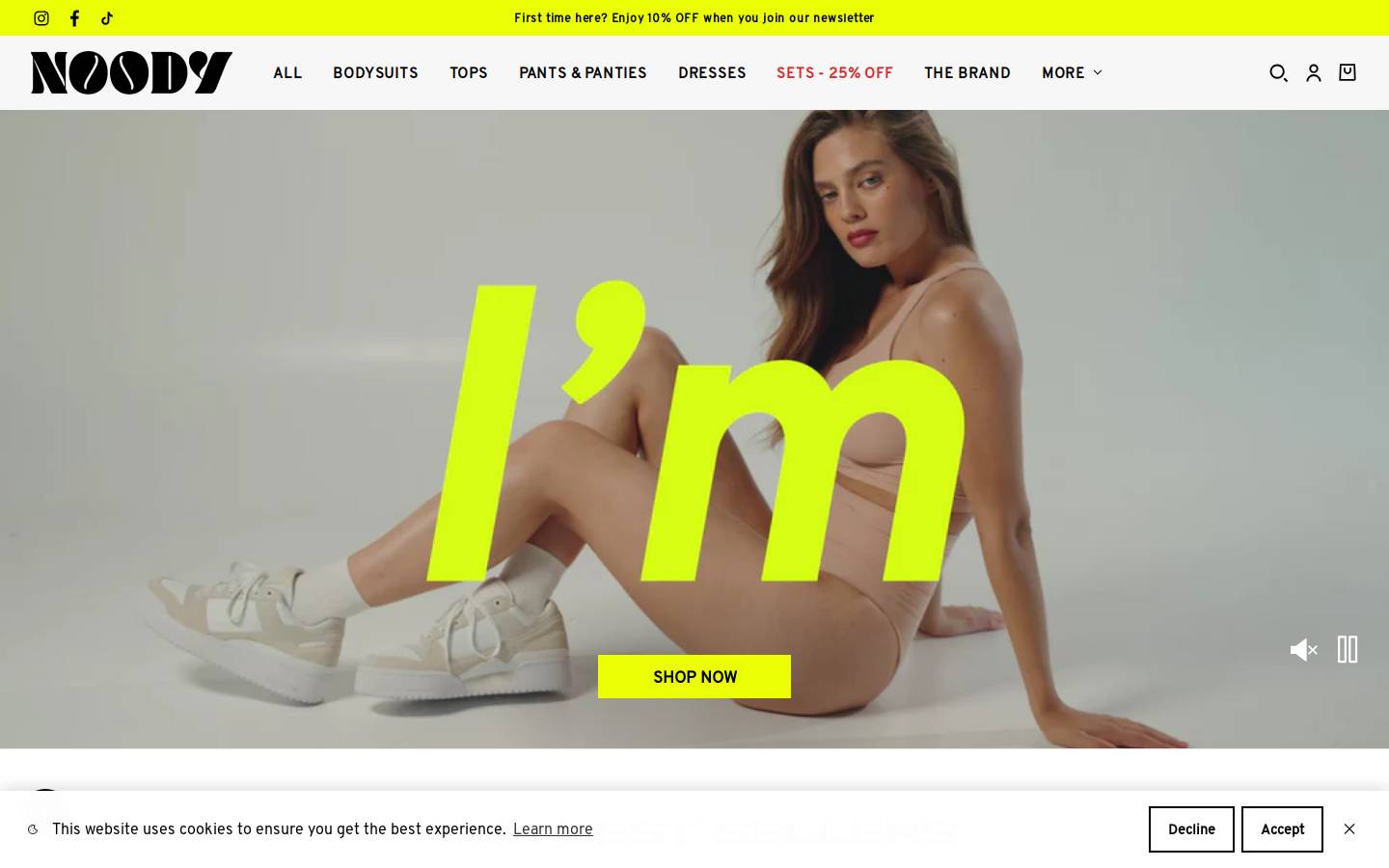 noodyskin.com homepage screenshot