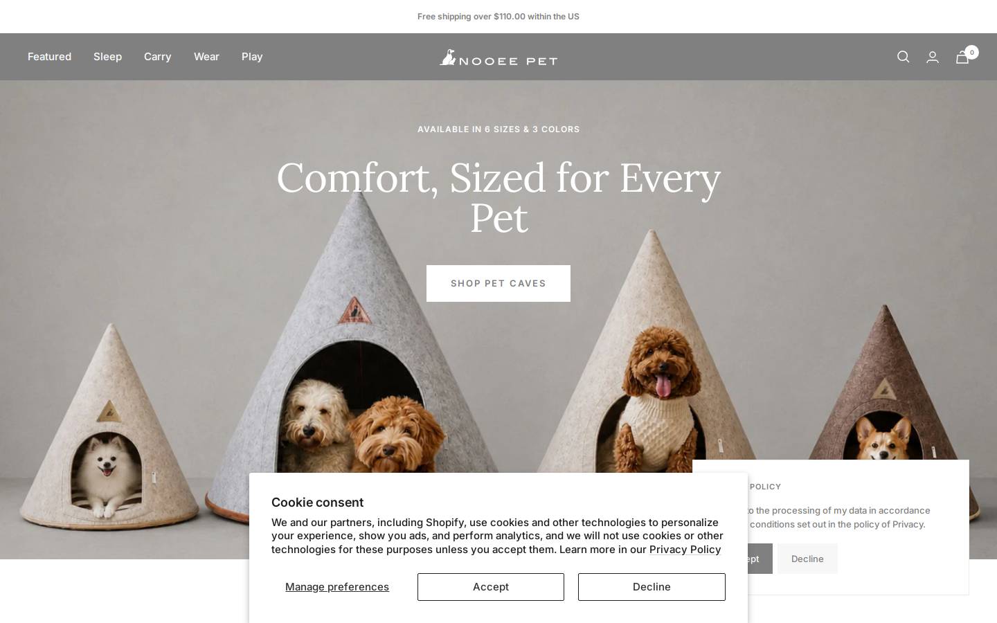 nooeepet.com homepage screenshot
