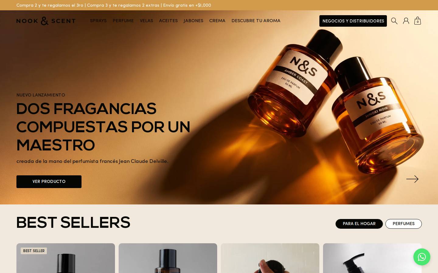 nookandscent.mx homepage screenshot